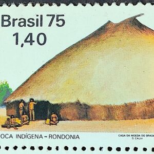 C 883 Selo Habitacoes no Brasil Oca Rondonia 1975 2