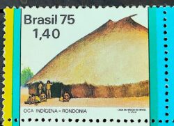 C 884 Selo Habitacoes no Brasil Oca RN 1975