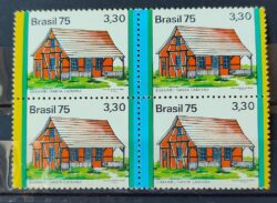C 886 e 885 Selo Habitacoes no Brasil Casa SC 1975 Quadra