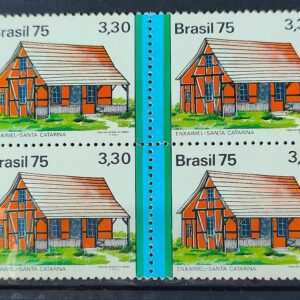 C 886 e 885 Selo Habitacoes no Brasil Casa SC 1975 Quadra