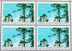 C 892 Selo Presevacao da Flora e da Fauna Pinheiros 1975 Quadra