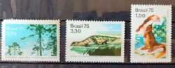 C 892 Selo Presevacao da Flora e da Fauna Pinheiros Jacare Ariranha 1975 Serie Completa