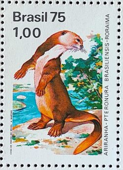 C 893 Selo Presevacao da Flora e da Fauna Ariranha 1975