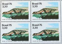 C 894 Selo Presevacao da Flora e da Fauna Jacare 1975 Quadra