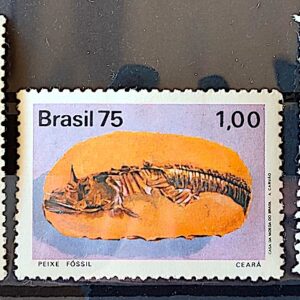 C 895 Selo Arqueologia Brasileira Inscricao Rupestre Fossil 1975 Serie Completa