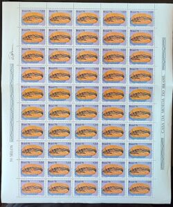 C 897 Selo Arqueologia Brasileira Peixe Fossil 1975 Folha