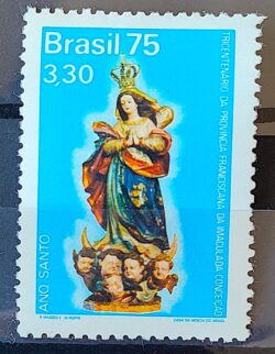 C 898 Selo Tricentenario Provincia Franciscana da Imaculada Conceicao Religiao 1975