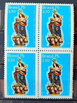 C 898 Selo Tricentenario Provincia Franciscana da Imaculada Conceicao Religiao 1975 Quadra