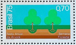 C 903 Selo Festa Anual da Arvore Meio Ambiente 1975