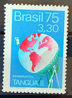 C 904 Selo Estacao Terrena de Tangua Comunicacao Mapa 1975