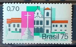 C 908 Selo Cidades Historicas do Brasil Sao Cristovao Sergipe 1975