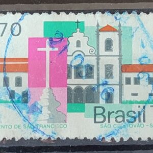 C 908 Selo Cidades Historicas do Brasil Sao Cristovao Sergipe 1975 Circualdo 1