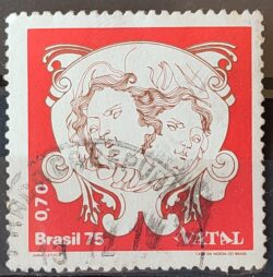 C 911 Selo Natal Religiao 1975 Circulado 2