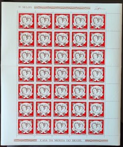 C 911 Selo Natal Religiao Anjos 1975 Folha