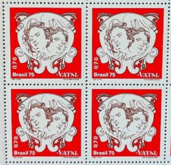 C 911 Selo Natal Religiao Anjos 1975 Quadra