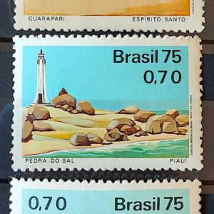 C 916 Selo Propaganda Turistica Turismo Guarapari Torres Pedra do Sal 1975 Serie Completa CMC