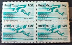 C 919 Selo Salto Triplo Atletismo Esporte Mexico 1975 Quadra
