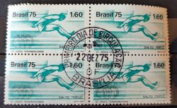 C 919 Selo Salto Triplo Atletismo Esporte Mexico 1975 Quadra CPD BSB
