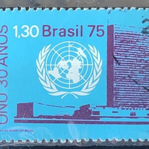 C 920 Selo Aniversario da ONU Mapa 1975 Circulado 1