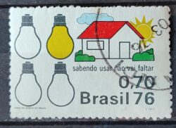 C 921 Selo Presevacao de Recursos Economicos Energia Eletricidade 1976 Circulado 1