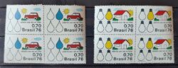 C 921 Selo Presevacao de Recursos Economicos Energia Eletricidade Carro 1976 Serie Completa Quadra