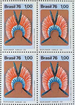 C 929 Selo Cultura Indigena Indio Karaja 1976 Quadra