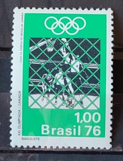 C 933 Selo Jogos Olimpicos Montreal Canada Basquete 1976