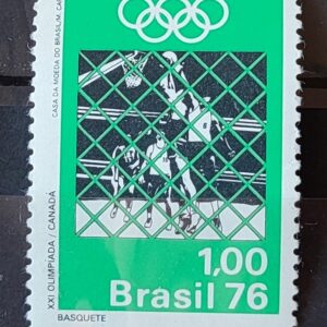 C 933 Selo Jogos Olimpicos Montreal Canada Basquete 1976