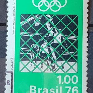 C 933 Selo Jogos Olimpicos Montreal Canada Basquete 1976 Circulado 1