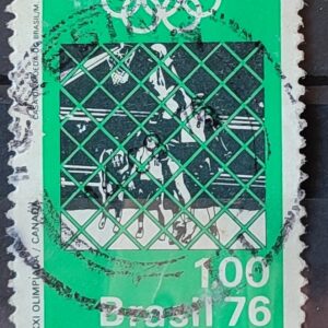 C 933 Selo Jogos Olimpicos Montreal Canada Basquete 1976 Circulado 2
