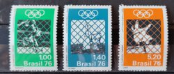 C 933 Selo Jogos Olimpicos Montreal Canada Basquete Veja Judo 1976 Serie Completa