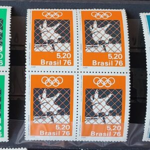 C 933 Selo Jogos Olimpicos Montreal Canada Basquete Veja Judo 1976 Serie Completa Quadra