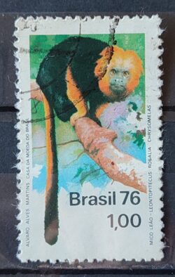 C 936 Selo Preservacao da Natureza Macaco Mico Leao 1976 Circulado 1