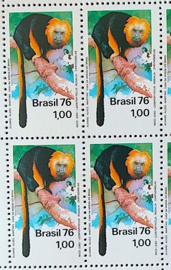 C 936 Selo Preservacao da Natureza Macaco Mico Leao 1976 Quadra
