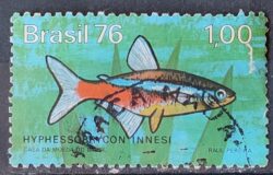 C 939 Selo Peixes de Agua Doce Hyphessobrycon 1976 Circulado 1