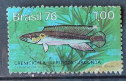 C 942 Selo Peixes de Agua Doce Jacunda 1976 Circulado 1