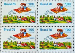 C 946 Selo Dia do Selo Juventude Filatelica Igreja 1976 Quadra 2