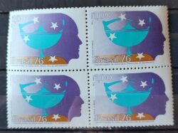 C 947 Selo Cinquentenario Enfermagem Saude 1976 Quadra 1