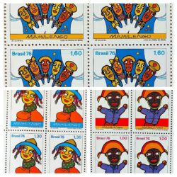 C 948 Selo Teatro Popular Mamulengo Arte 1976 Serie Completa Quadra