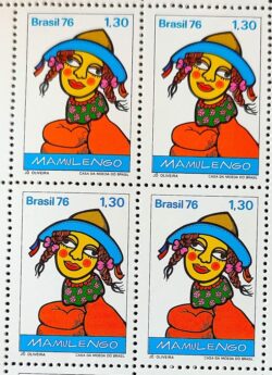 C 949 Selo Teatro Popular Menina Arte 1976 Quadra