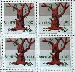 C 953 Selo Conservacao do Meio Ambiente Arvore 1976 Quadra