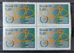 C 954 Selo Conferencia Energia Atomica Ciencia 1976 Quadra