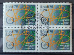 C 954 Selo Conferencia Energia Atomica Ciencia 1976 Quadra CPD Brasilia