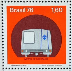 C 955 Selo Metro de Sao Paulo Trem 1976