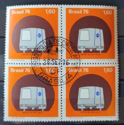 C 955 Selo Metro de Sao Paulo Trem 1976 Quadra CPD Brasilia