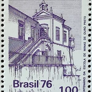C 957 Selo Centenario Escola de Minas Ouro Preto Educacao 1976