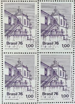 C 957 Selo Centenario Escola de Minas Ouro Preto Educacao 1976 Quadra