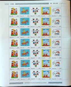 C 958 Selo Natal Reis Magos Religiao 1976 Folha