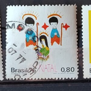C 958 Selo Natal Reis Magos Religiao 1976 Serie Completa Circulado
