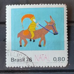 C 959 Selo Natal Papai Noel Religiao 1976 Circulado 3